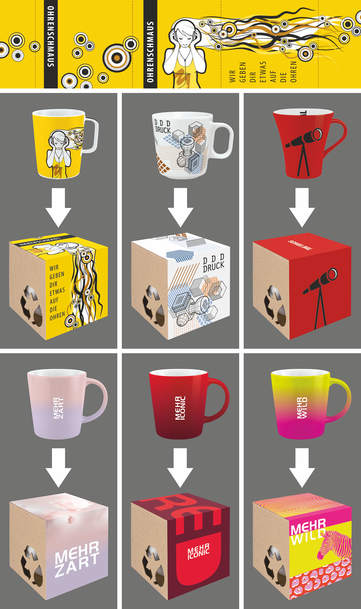 Beispielbecher für Jubiläen